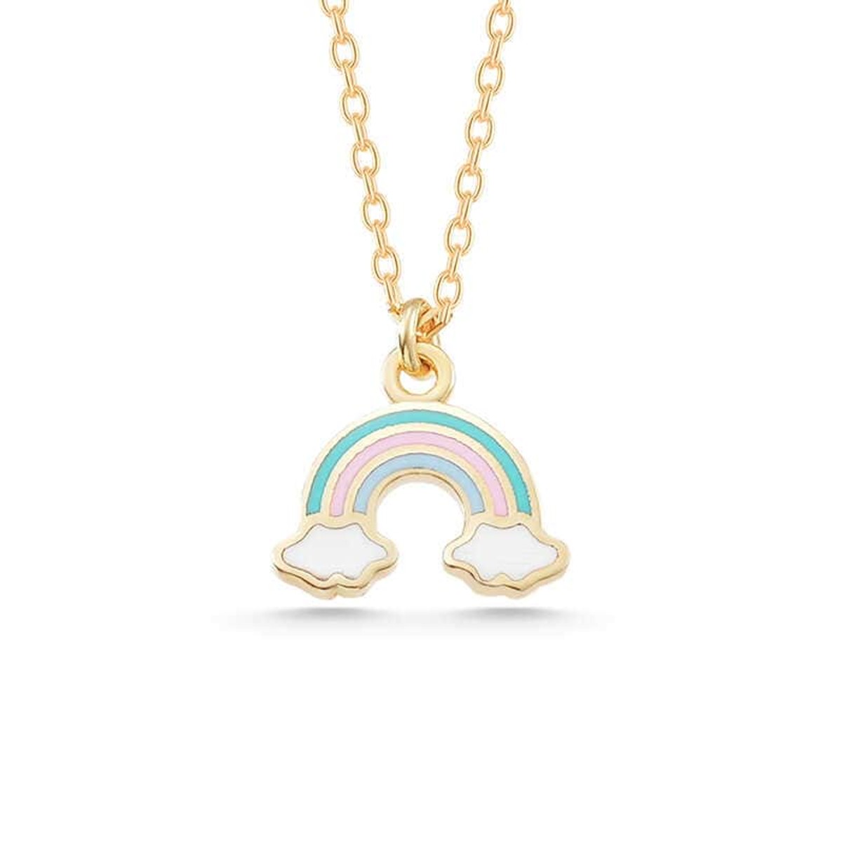 Gümüş Gold Gökkuşağı Kadın Kolye